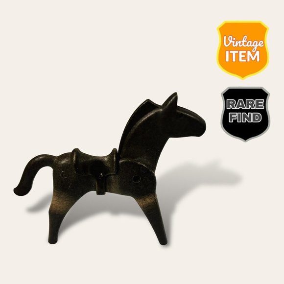 Vintage 1974 Lyra Geobra Playmobil 4 Inch Horse Figure With Saddle. RARE! - Picture 1 of 7